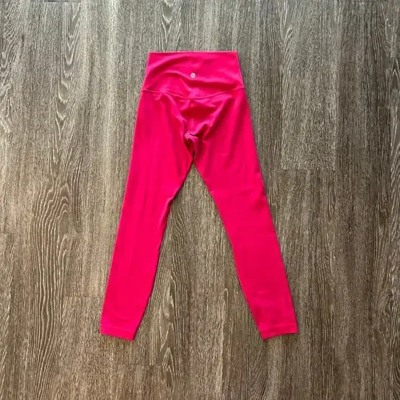 Lululemon Align Pant II High Rise 25” Nulu Ruby Red Leggings Size 4 - Picture 13 of 13